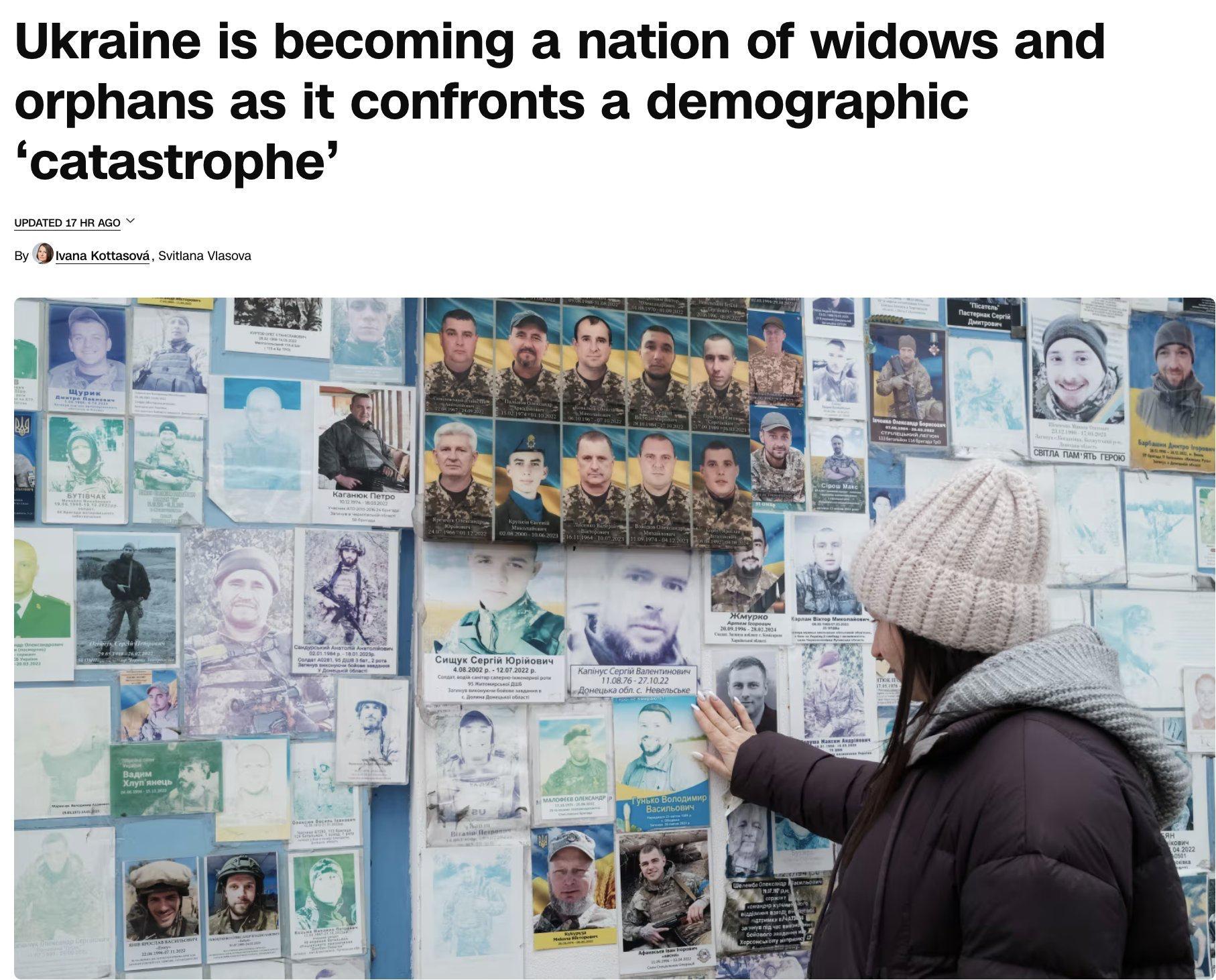 乌克兰的总和生育率（TFR）已跌破1.0，这意味着乌克兰女性平均一生仅生育不到一