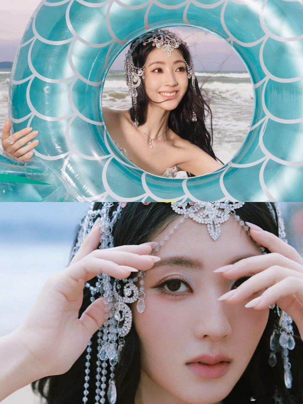 邢菲拖着一尾钻石裙异域神女的风格 ​​​