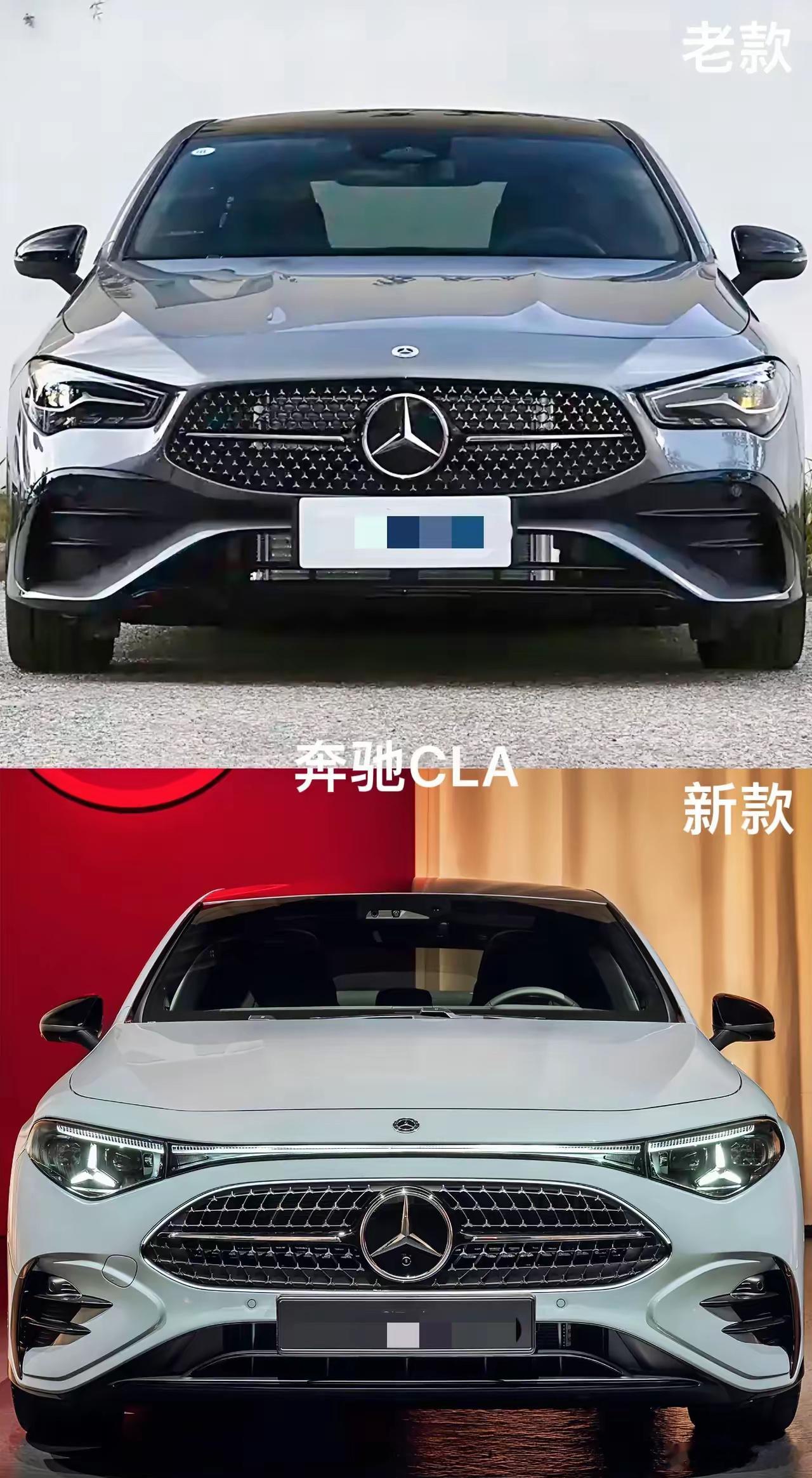 奔驰CLA新款和老款前脸设计对比，​这两点非常具有新意的设计喜欢吗？​1，新款采