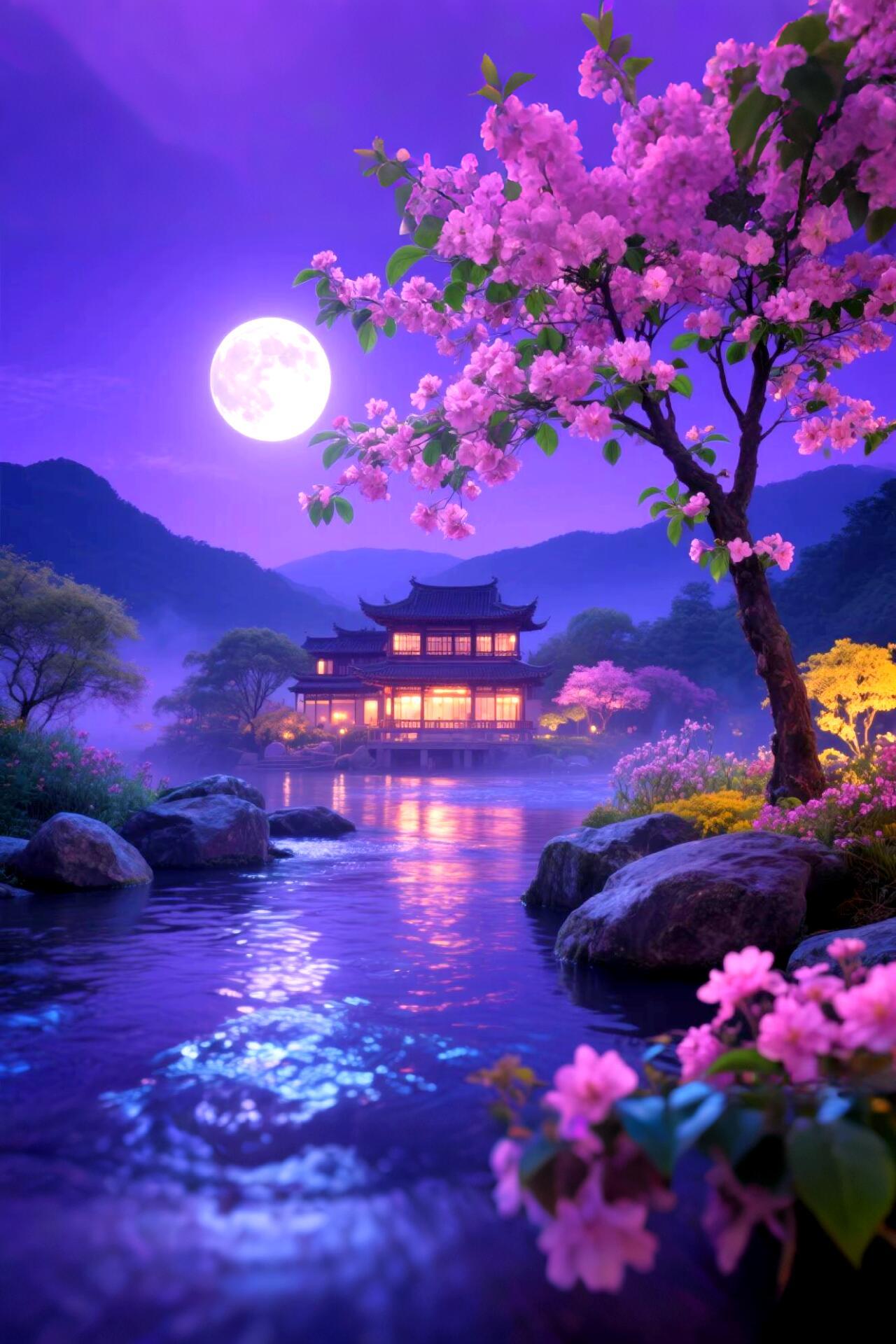 晚安🌛                      自由的风在森林里捉迷藏 