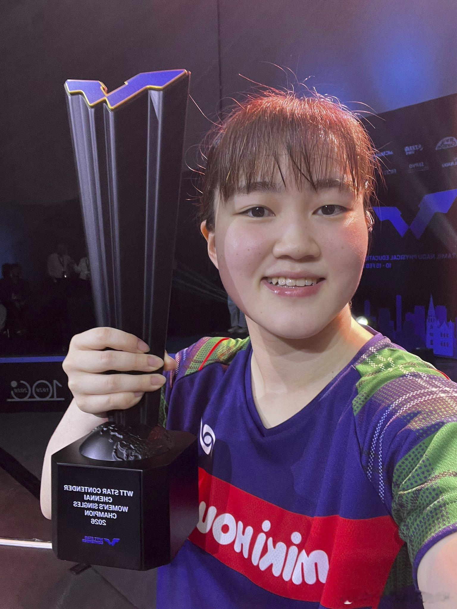 WTT球星挑战赛金奈站2026 冠军自拍🤳 