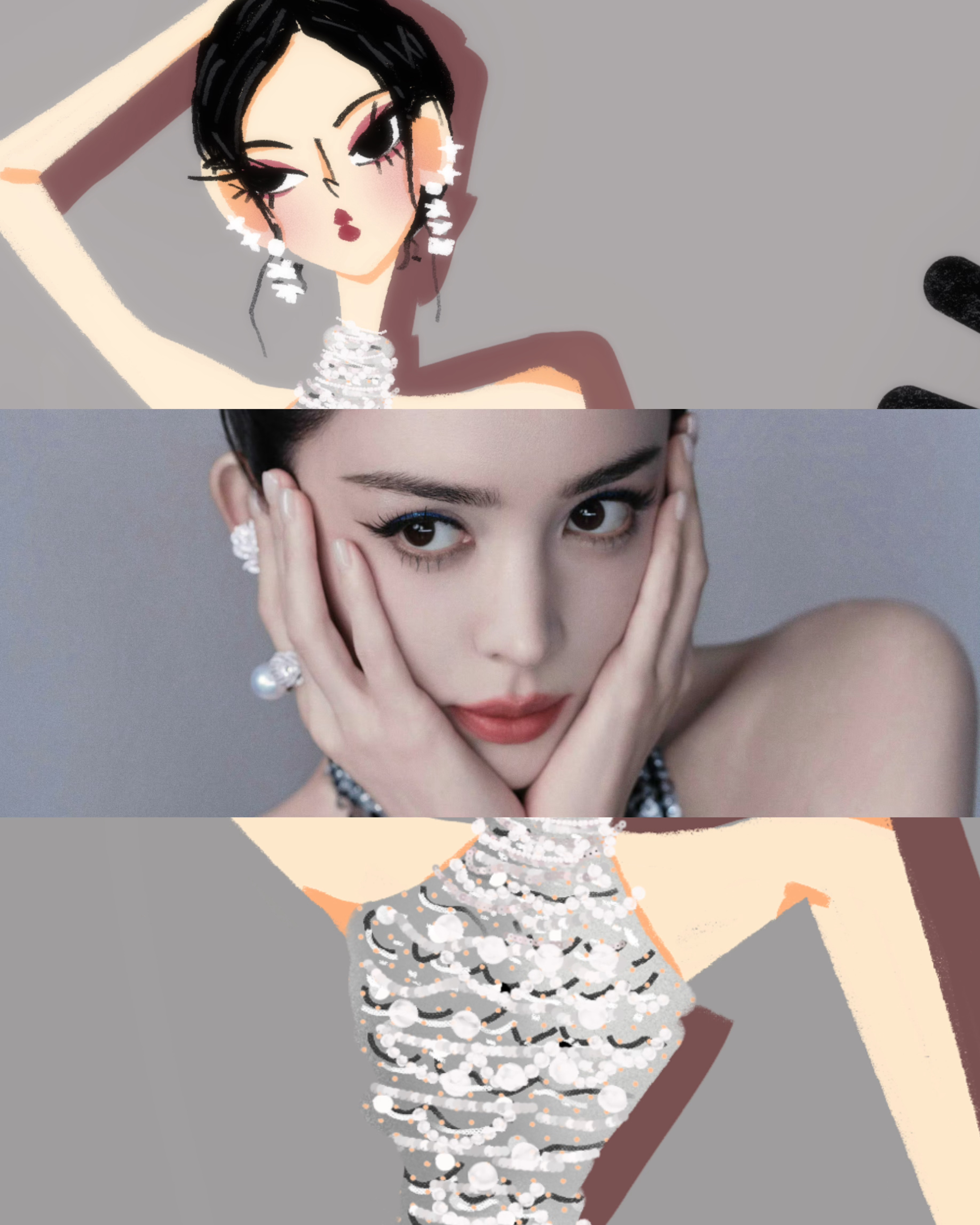 VOGUE时尚之力盛会美人鱼公主sallyloving 插画﻿古力娜扎 ​​​