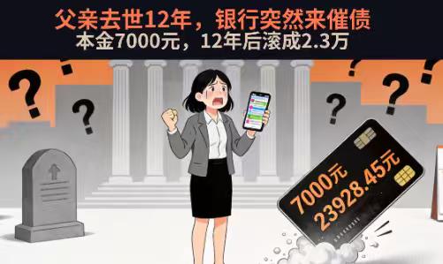 父亲去世12年，银行突然来催债：这笔“天降”的2.3万元，究竟该不该还？
近日，