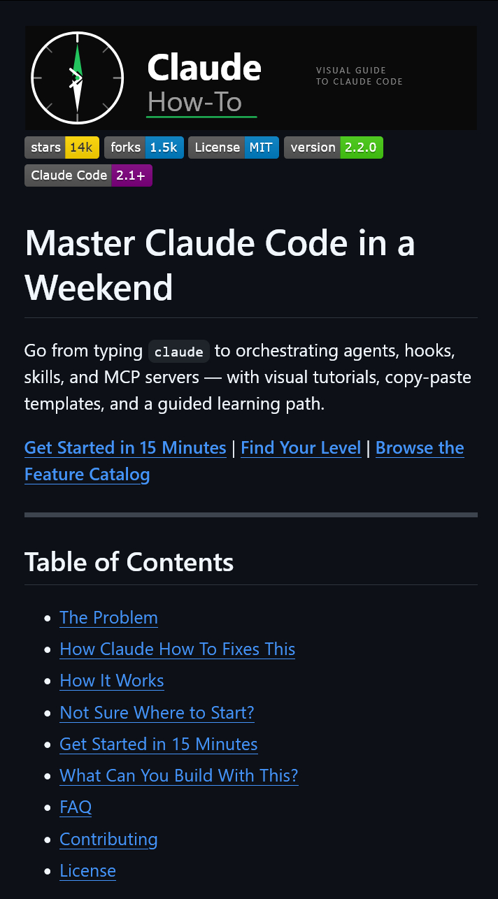 github.com/luongnv89/claude-howto一个面向 Cl