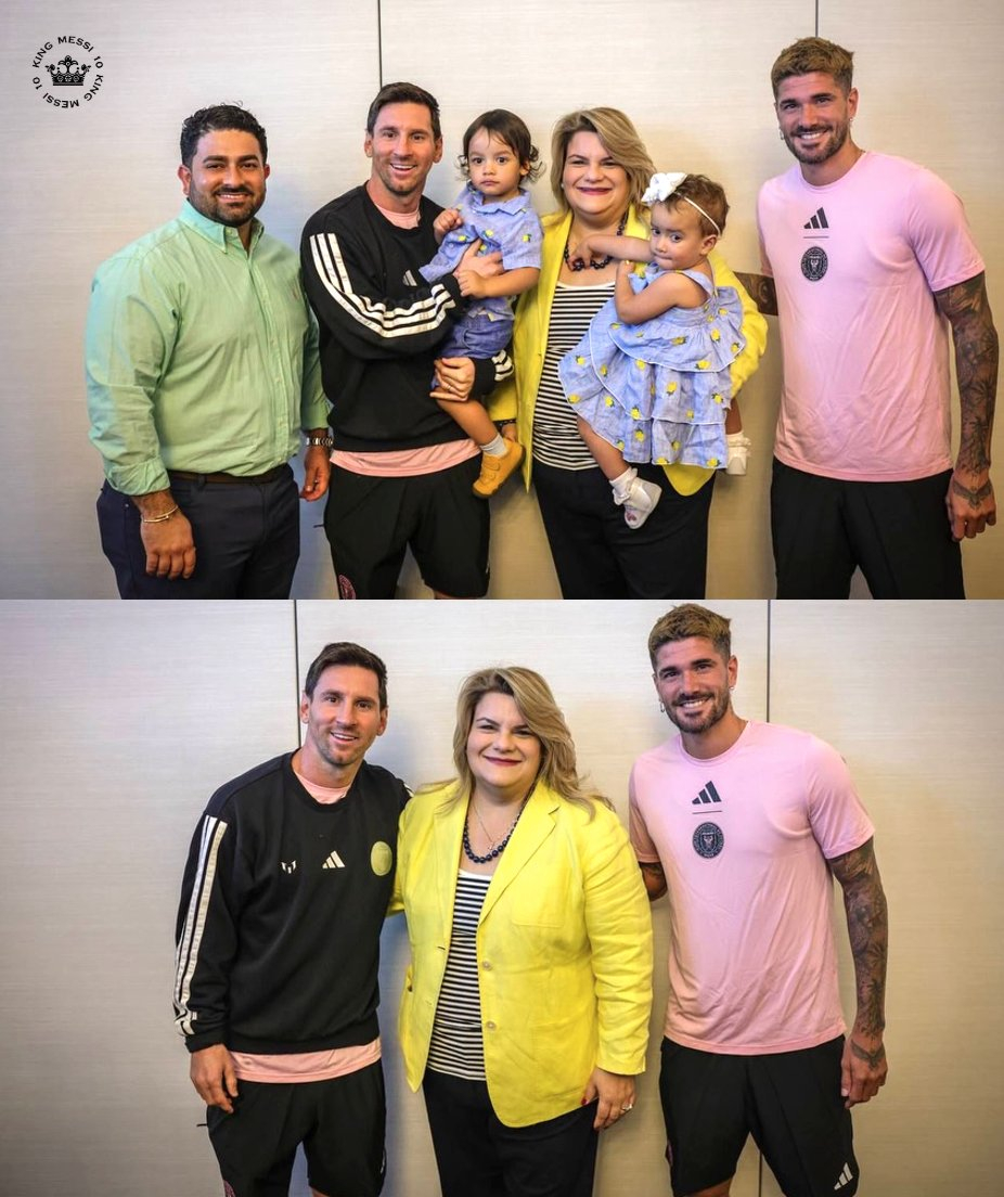 📸梅西&德保罗和波多黎各总督~詹妮弗及家人！梅西迈阿密国际