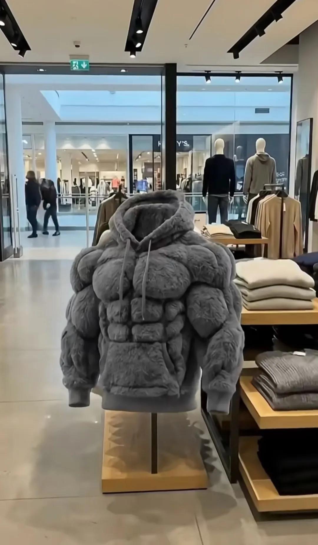 这件衣服穿起来会不会显得很大只？不知道啥牌子的？