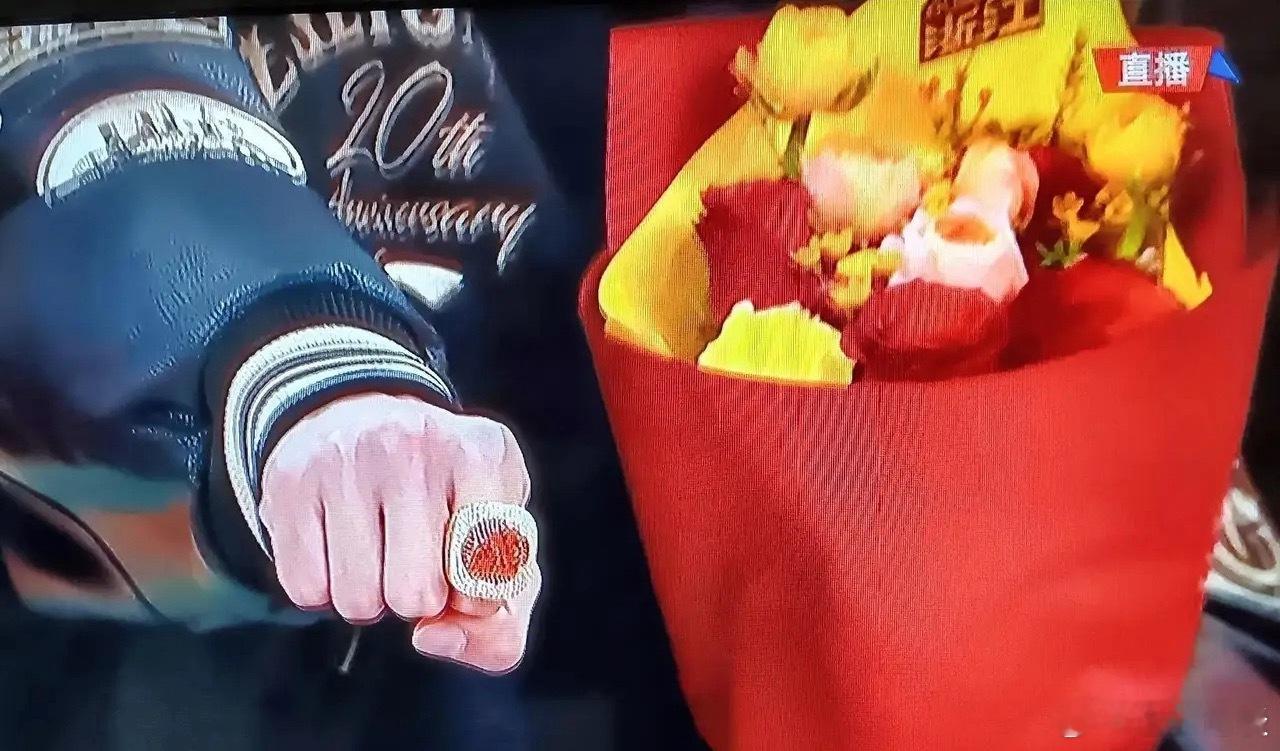 浙江广厦所有人的总冠军金戒指都戴的是稳稳当当。唯独杨副主席给球队主教练王博戴冠军