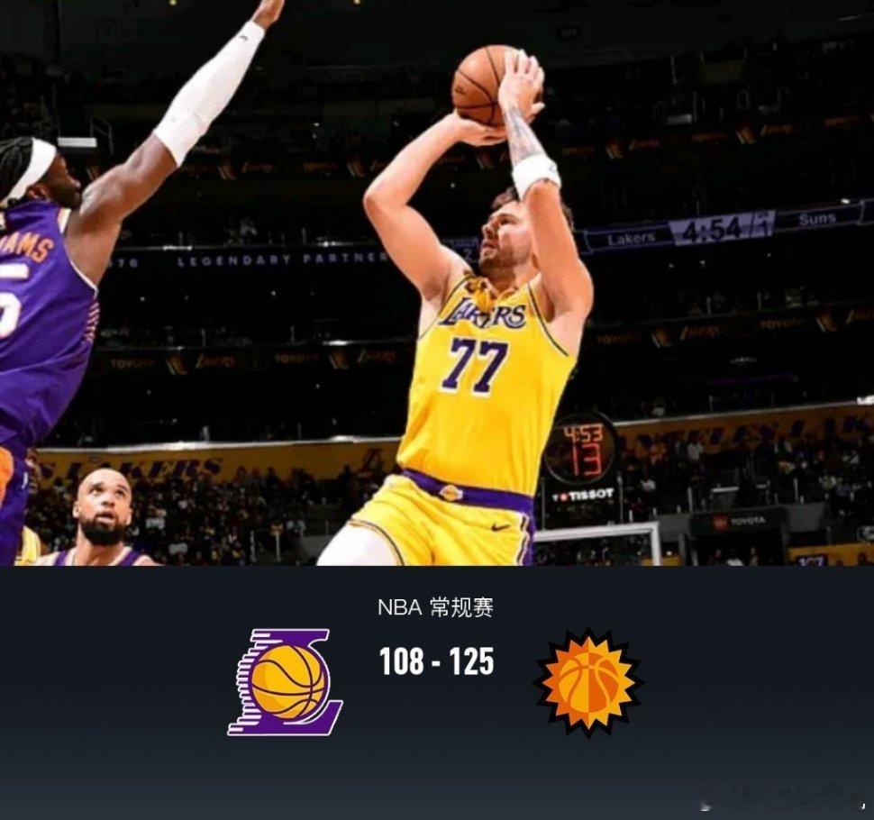 北京时间12月2日NBA常规赛，洛杉矶湖人主场迎战菲尼克斯太阳。首节东契奇再度轰