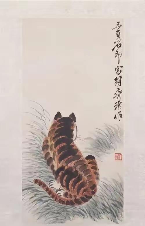 2010年，中国嘉德拍卖槌落，一幅不见正脸的猛虎图，以3200万元人民币成交，业