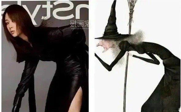 杨紫和迪丽热巴感觉这拍照的姿势和动作，穿着打扮都极其相似，最终呈现出来的效果却完