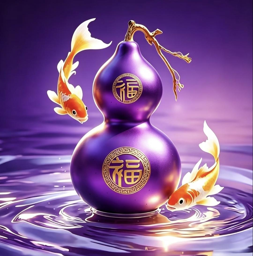 紫气东来福禄至，富贵花开家业兴。‌
‌锦鲤呈祥年年余，福运绵长乐无忧。传统文化 