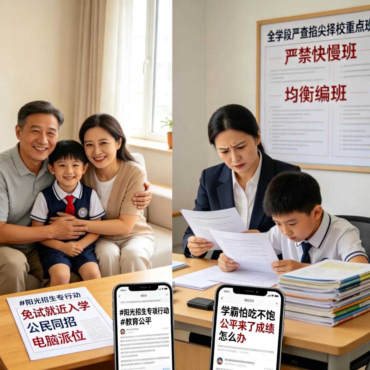 刷屏热议！阳光招生全覆盖，家长吵翻了天
阳光招生专项行动 教育公平 学区房
 