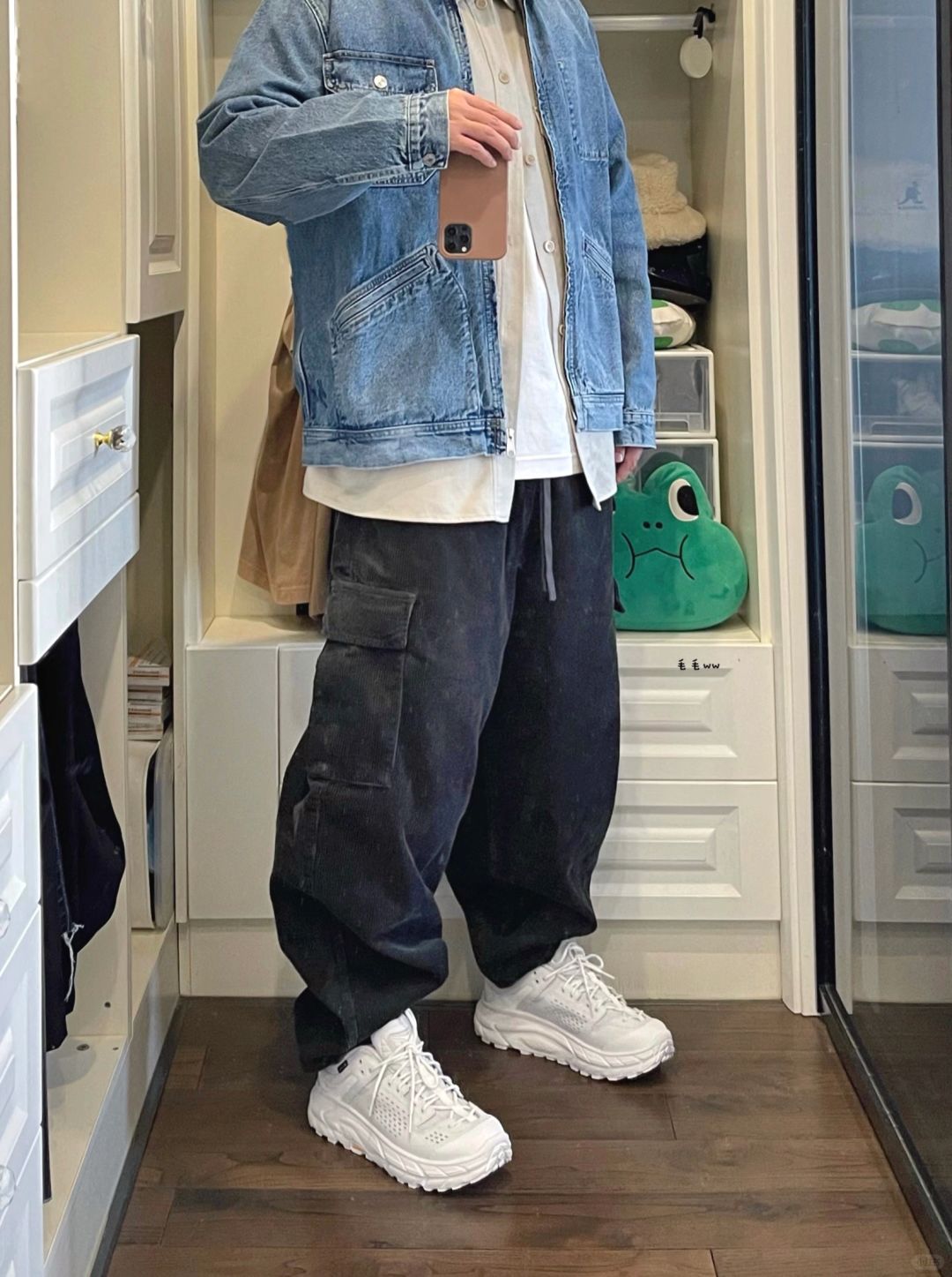牛仔夹克｜阔腿裤穿搭