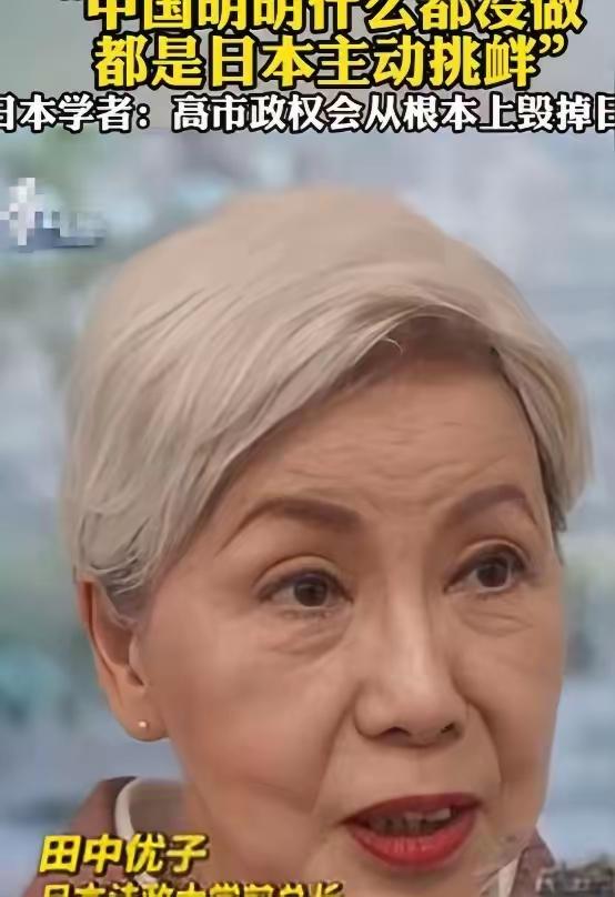 针对中日关系，日本法政大学前总长田中优子曾说了句炸锅的大实话：中国明明什么都没做