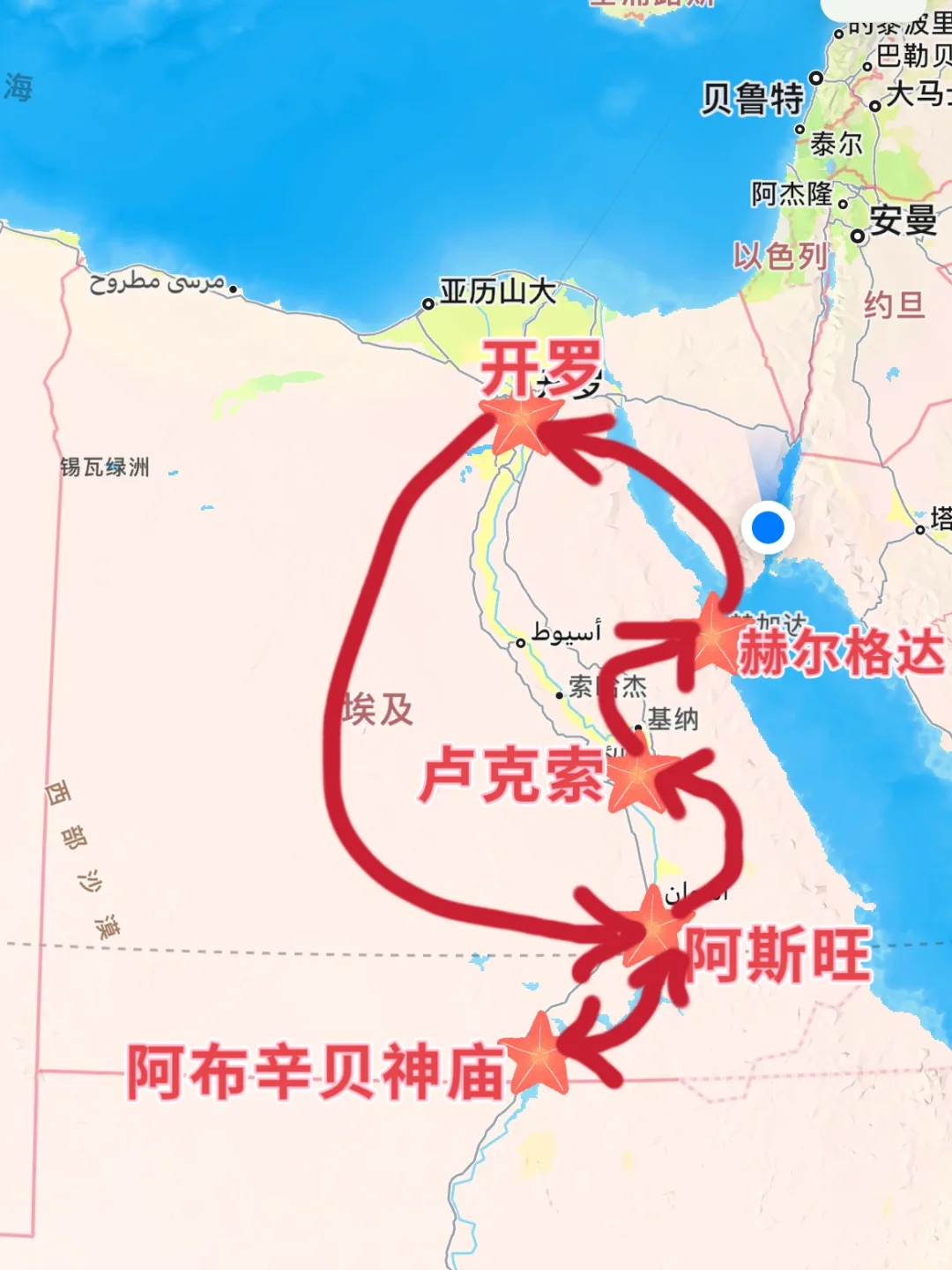 埃及行程之7天该如何安排，多种路线参考（上