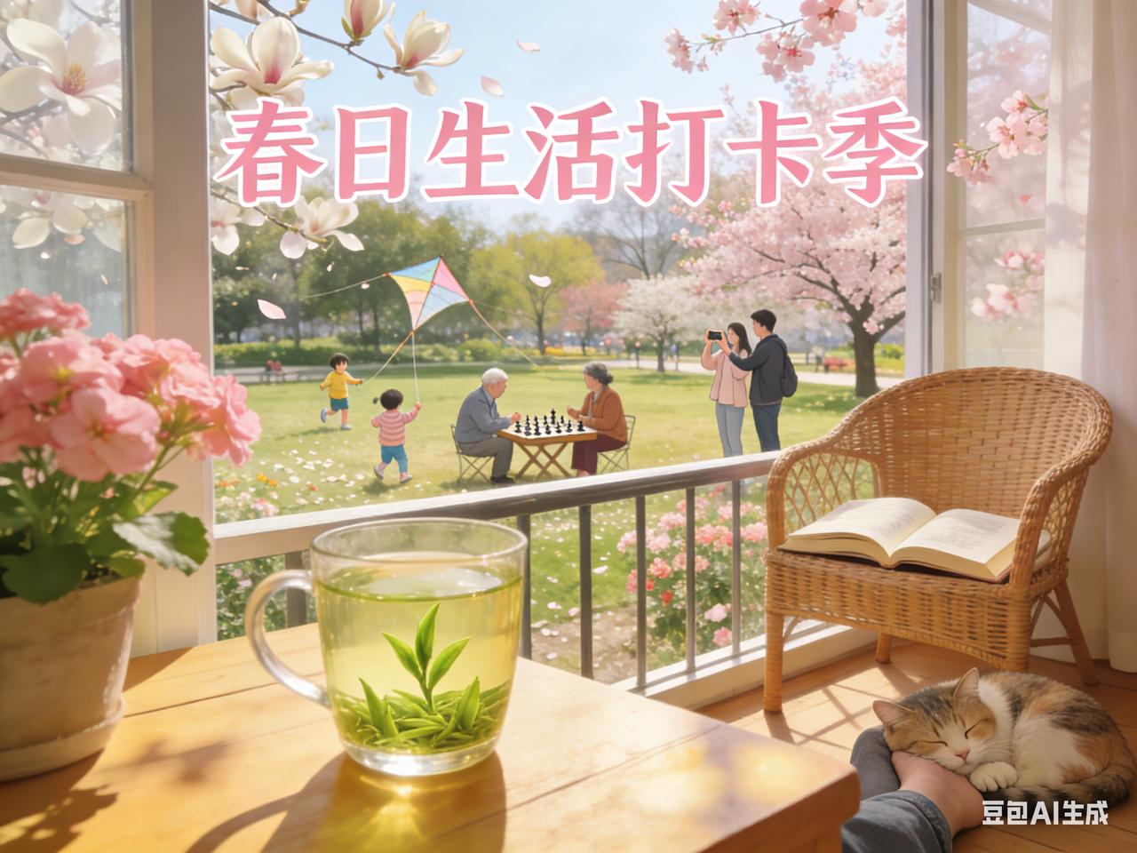 春日生活打卡季

春天来了，阳光正好，微风不燥。

早起泡一杯新茶，看嫩绿的芽尖