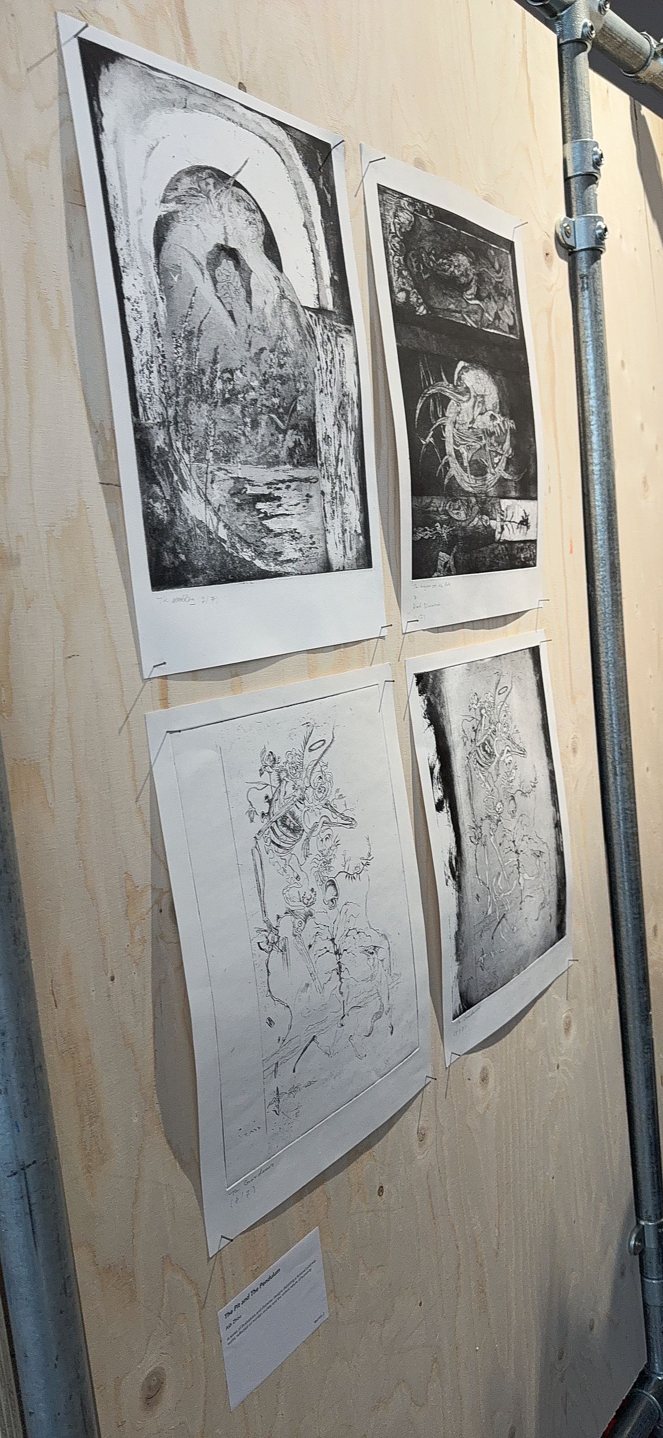 毕业展但只敢从侧边拍一张自己的简陋print