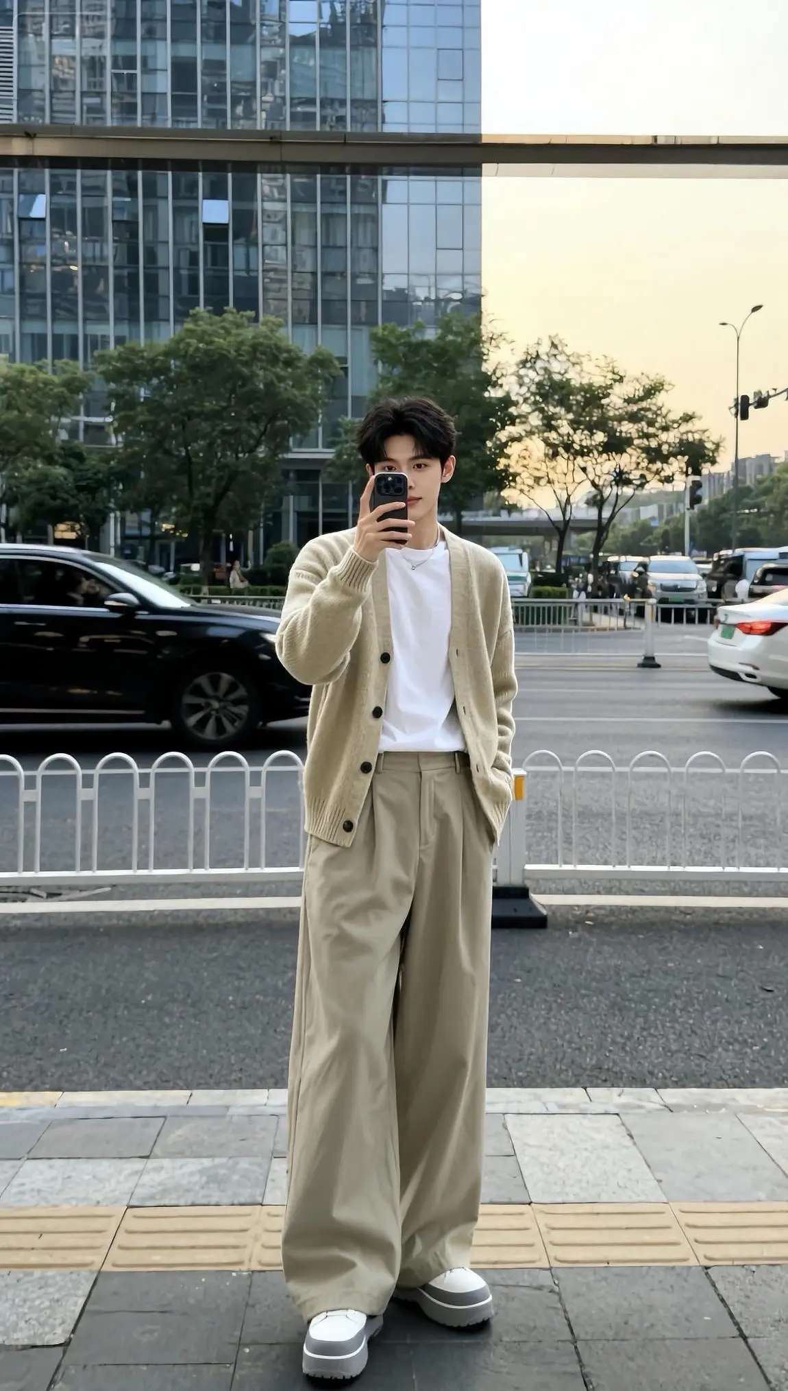 跟张凌赫学人夫感穿搭……香香的💛