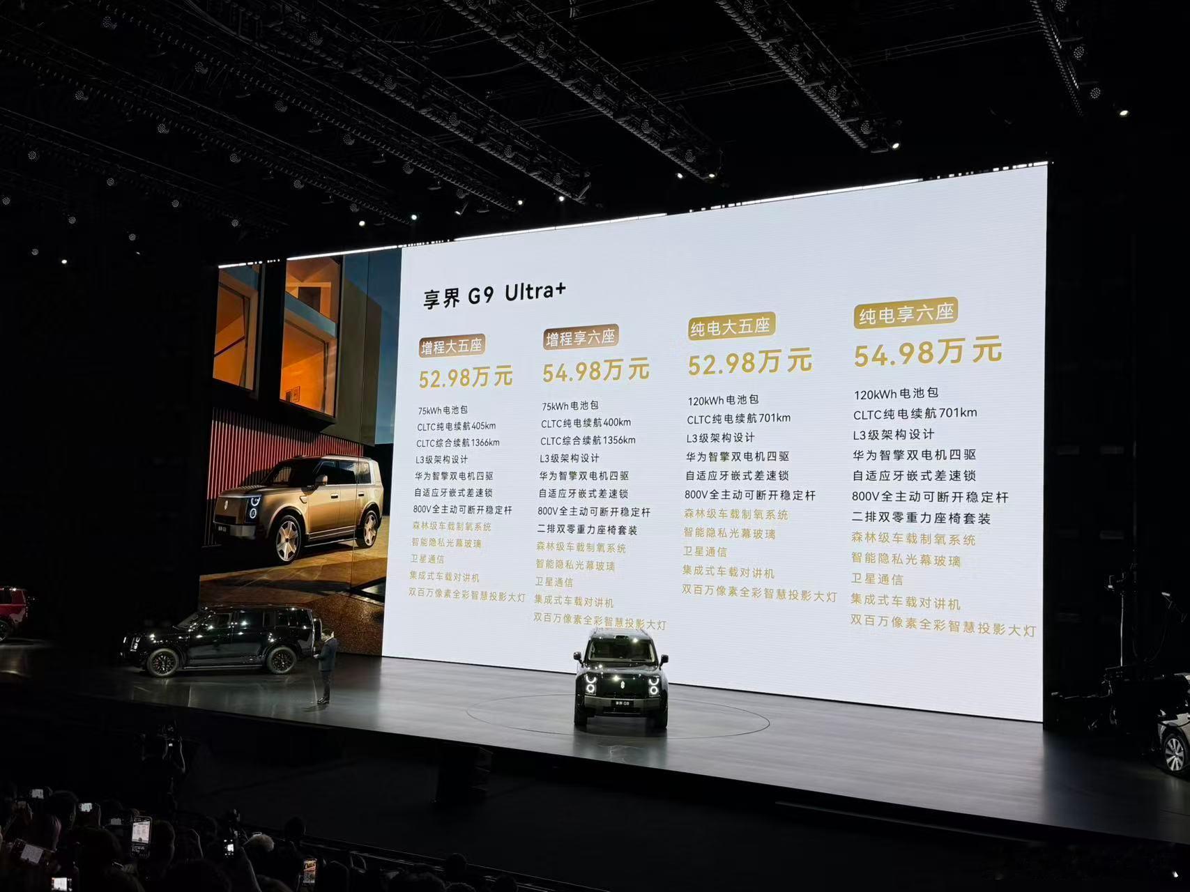 享界G9 价格来了售价42.98万-54.98万元！作为鸿蒙智行的大型硬派SUV