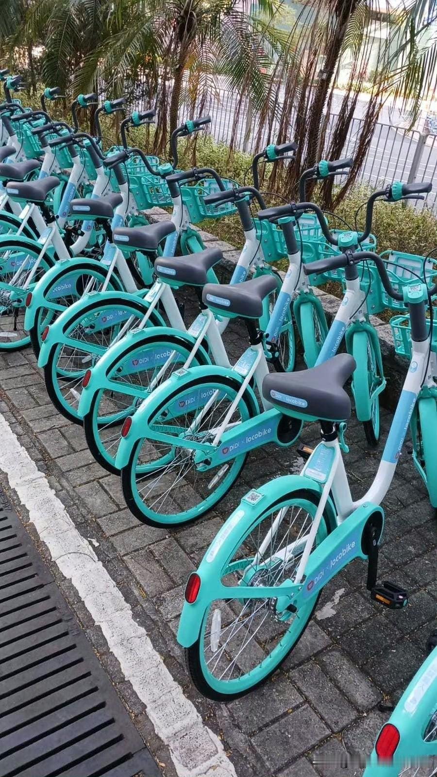 香港街头新款共享单车