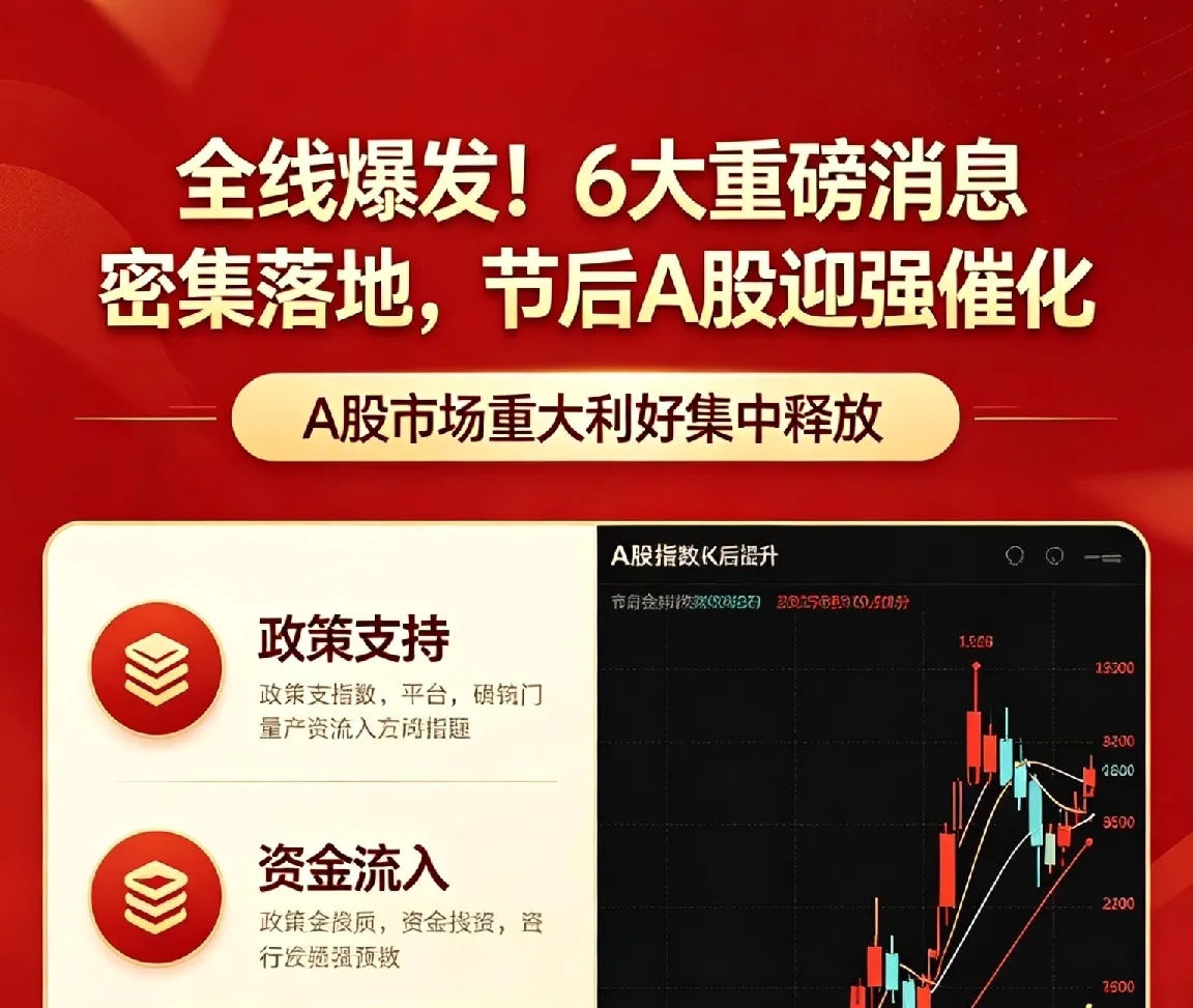 全线爆发！6大重磅消息密集落地，节后A股迎强催化五一假期后半程，政策与行业利好密