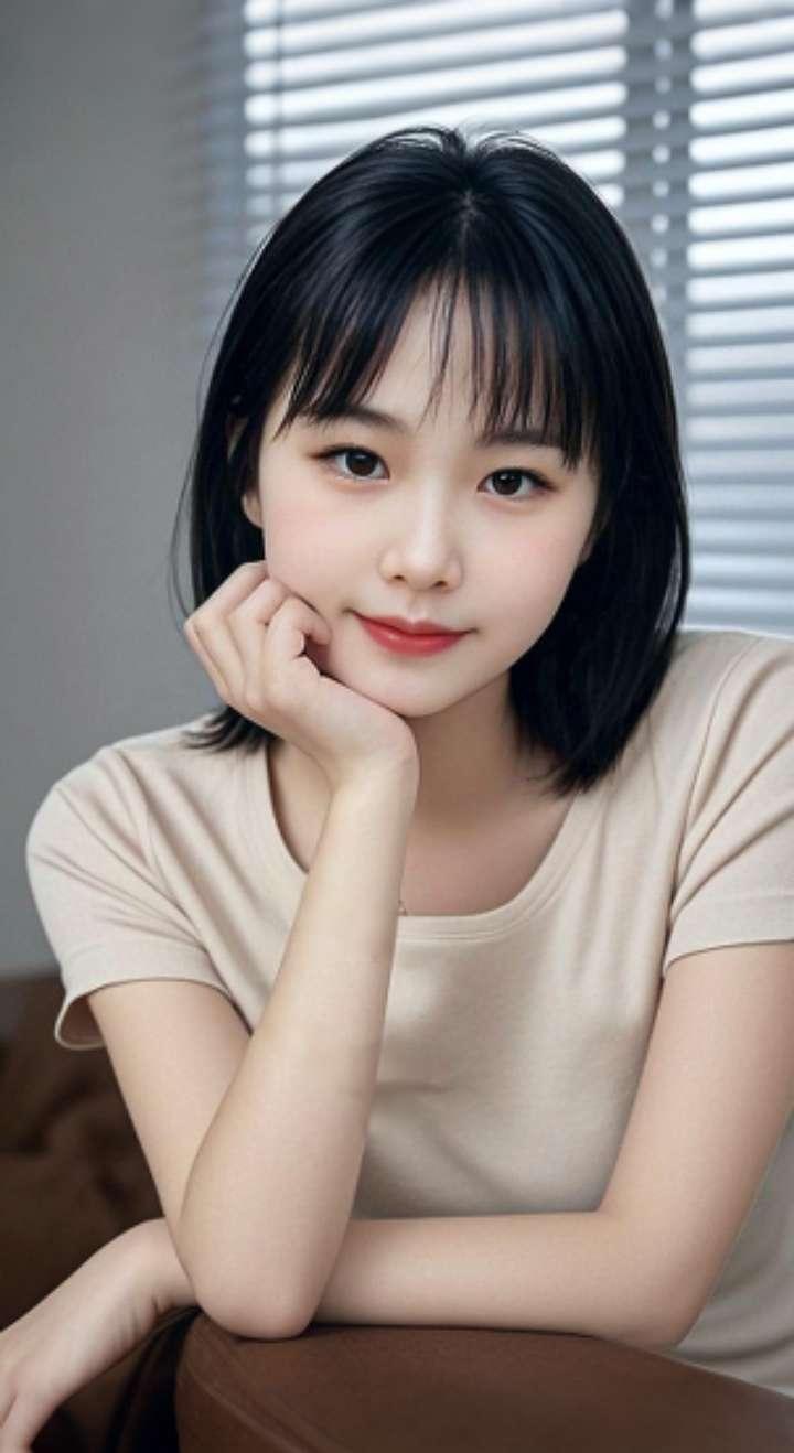 AI扩图 AI温柔凝眸