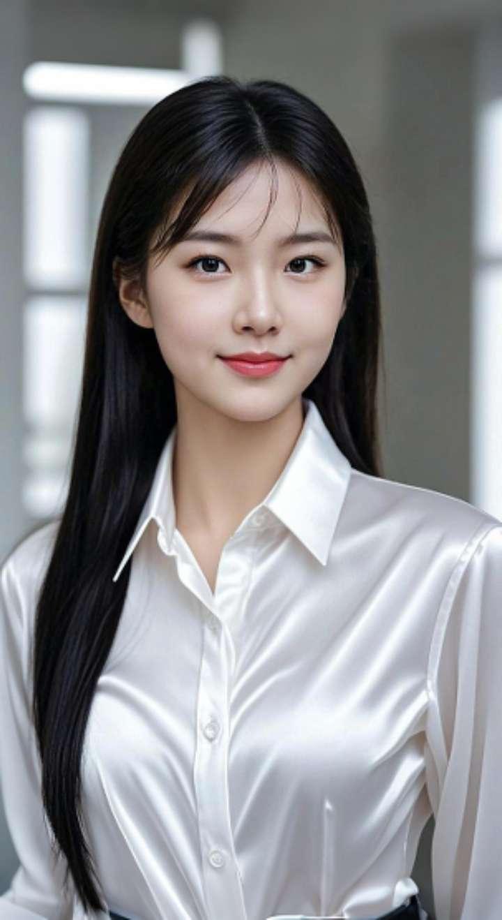 AI扩图 AI素净衬衫照