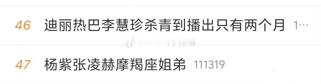 热巴和杨紫最近好多嘿热搜 