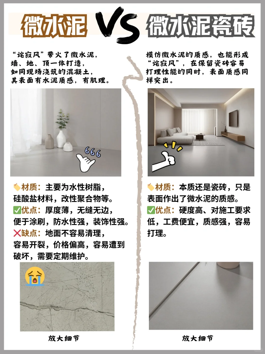 装修省钱必看！穷装也可以做出微水泥质感～