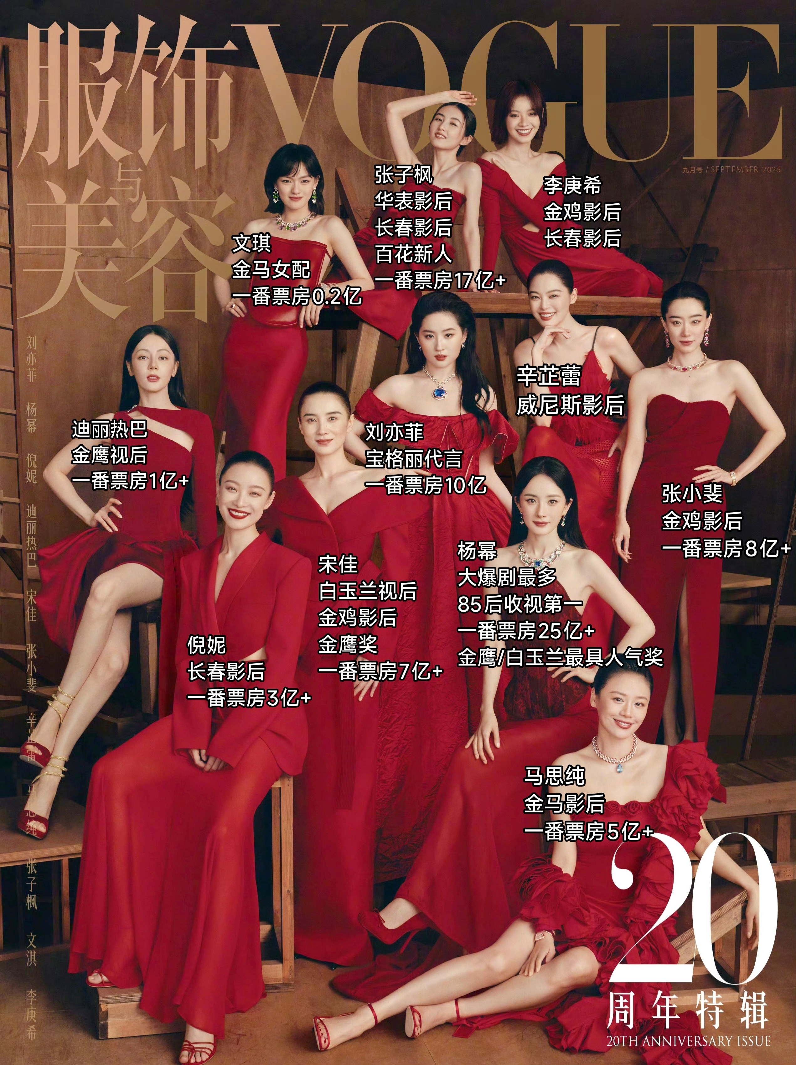 辛芷蕾的待播 网友说二十周年vogue拍早了哈哈。vogue封面女演员入选标准？