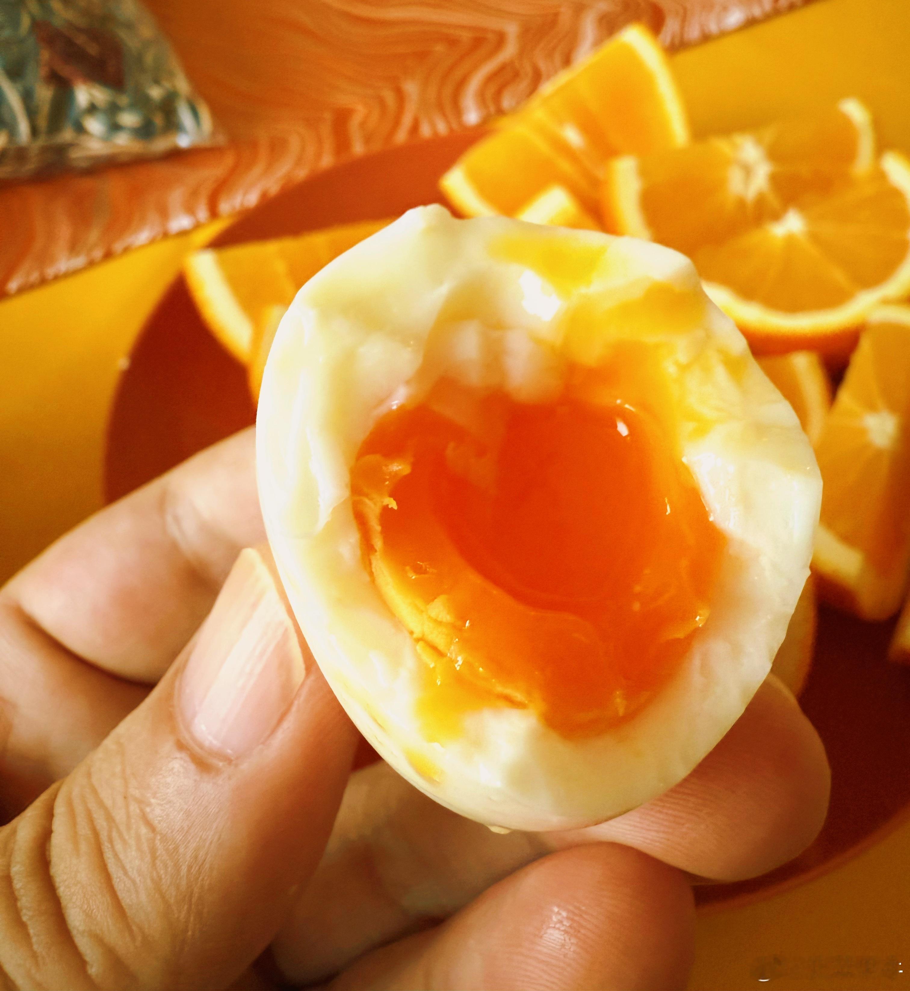 今天早上的7分12秒溏心蛋……苹果牛