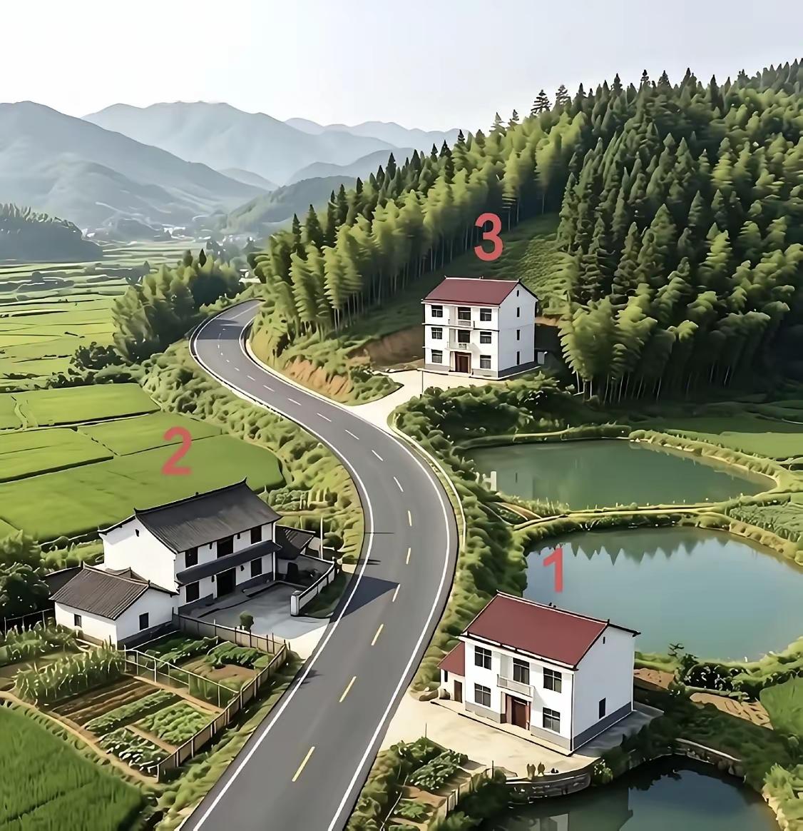 这3栋房子如果价格一样，你会选哪栋？是我会选3