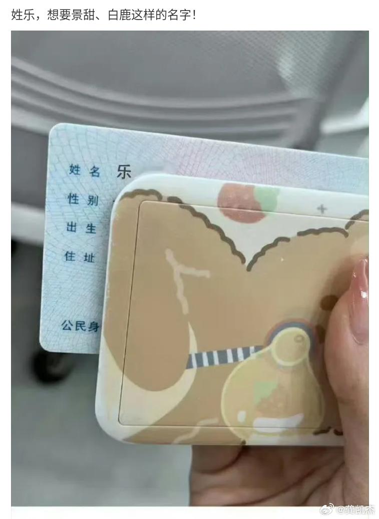 姓乐，想要景甜、白鹿这样的名字！你们觉得可以叫啥？ 