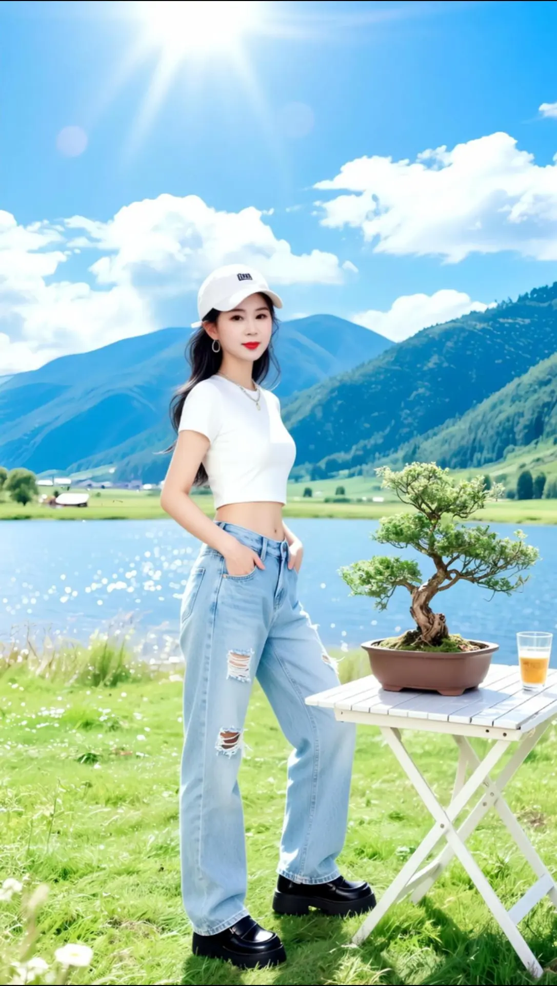 AI草原氛围感写真 ai创作