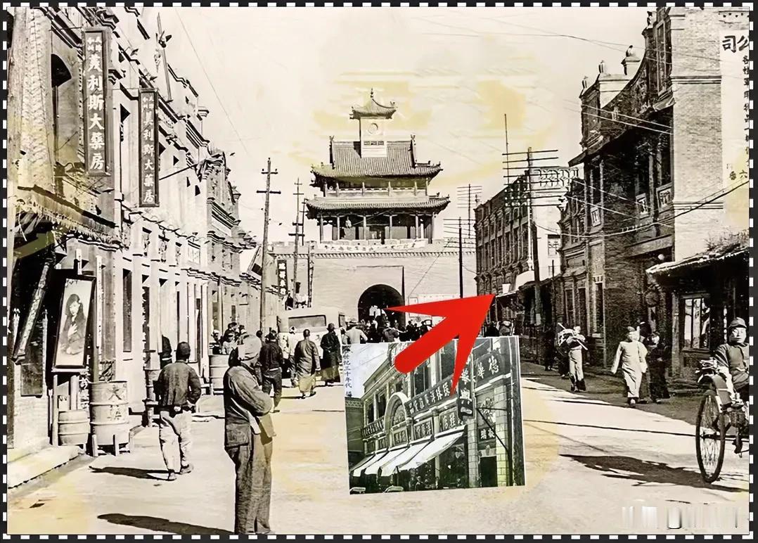 内蒙古老照片：好多人都说方格里的图景是包头的，据后来的求证的确是，那这幅主图老照