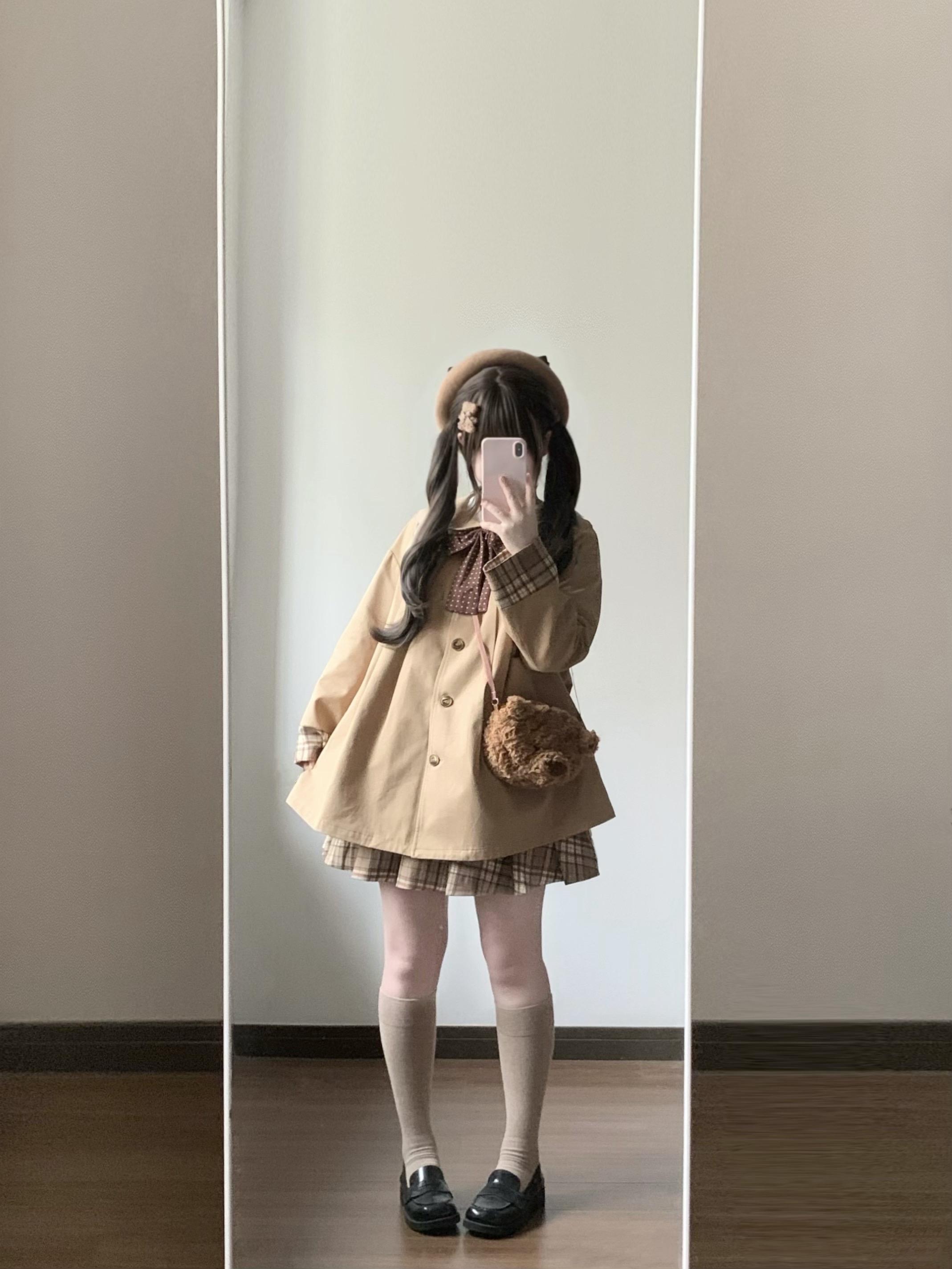 秋日棕色系穿搭