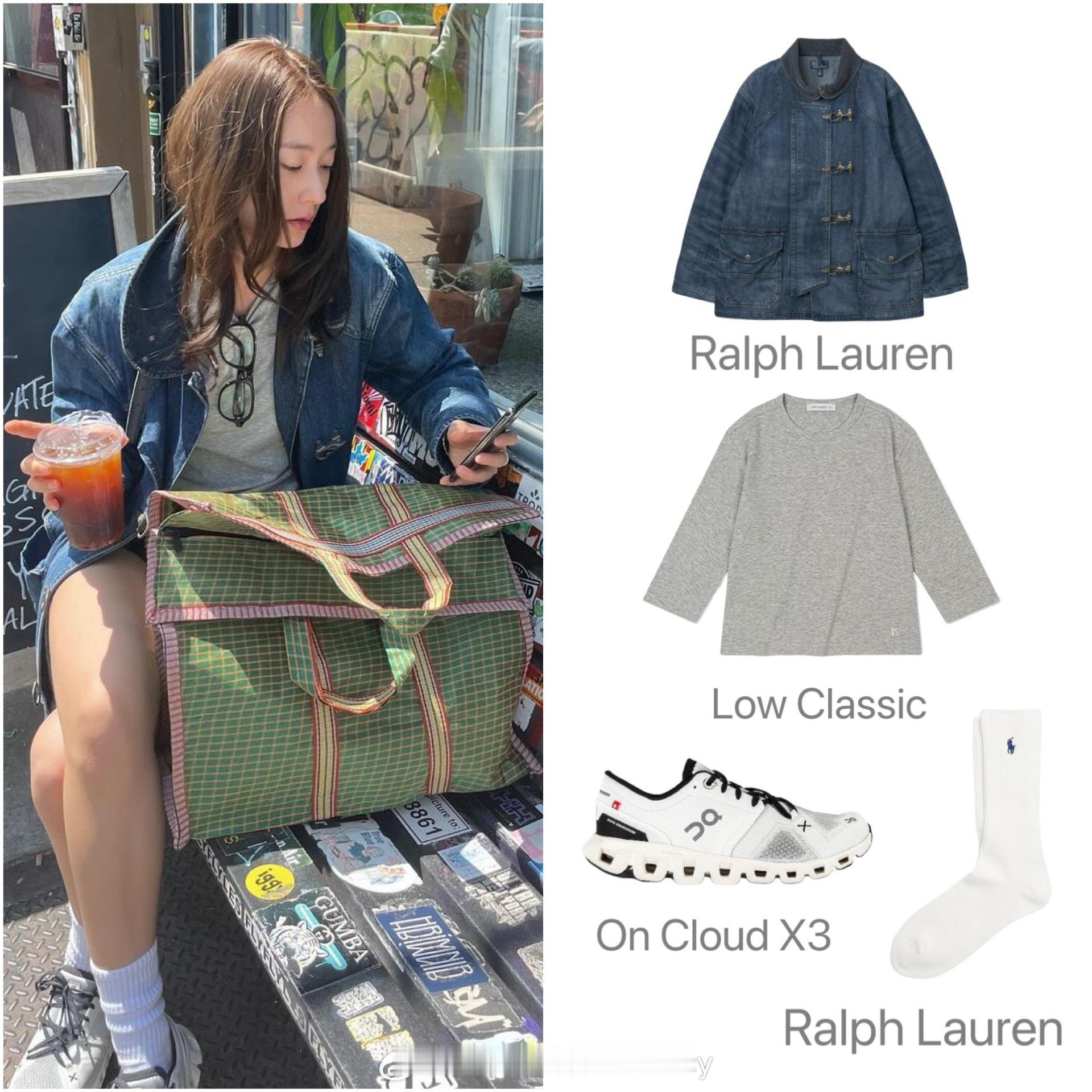 Krystal郑秀晶最新私服二则，演绎简约随性的“老钱风”～ ​​​