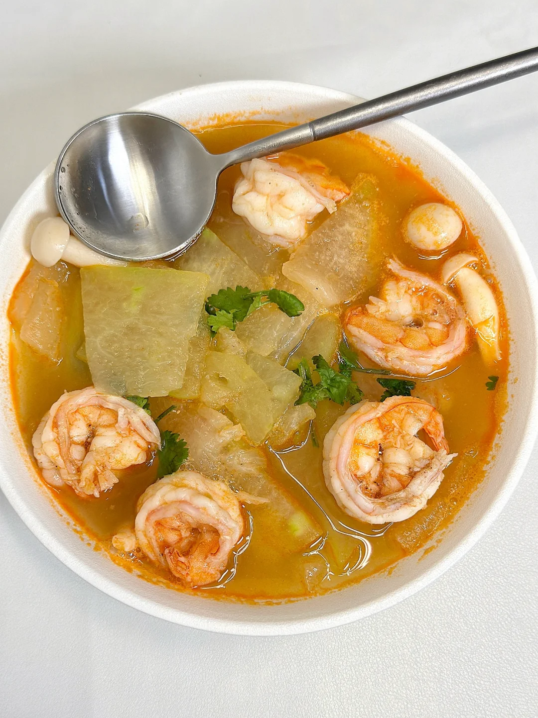 减脂期无主食晚餐🥣｜冬瓜虾仁汤巨巨巨鲜🔥
