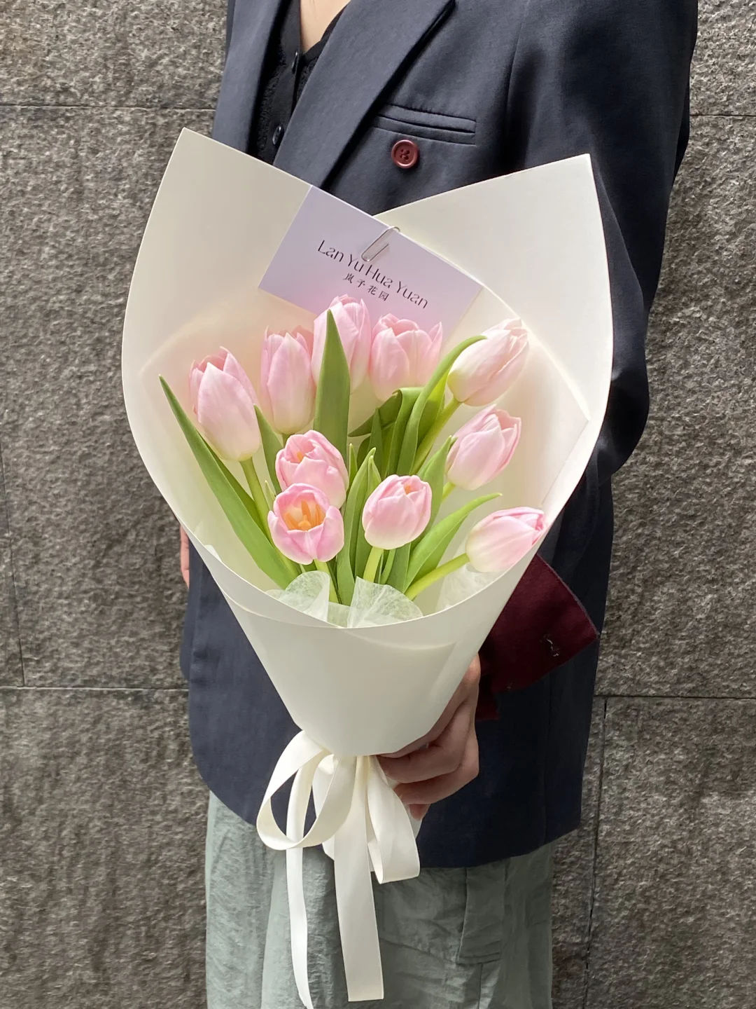 粉色郁金香花束💐｜北京花店