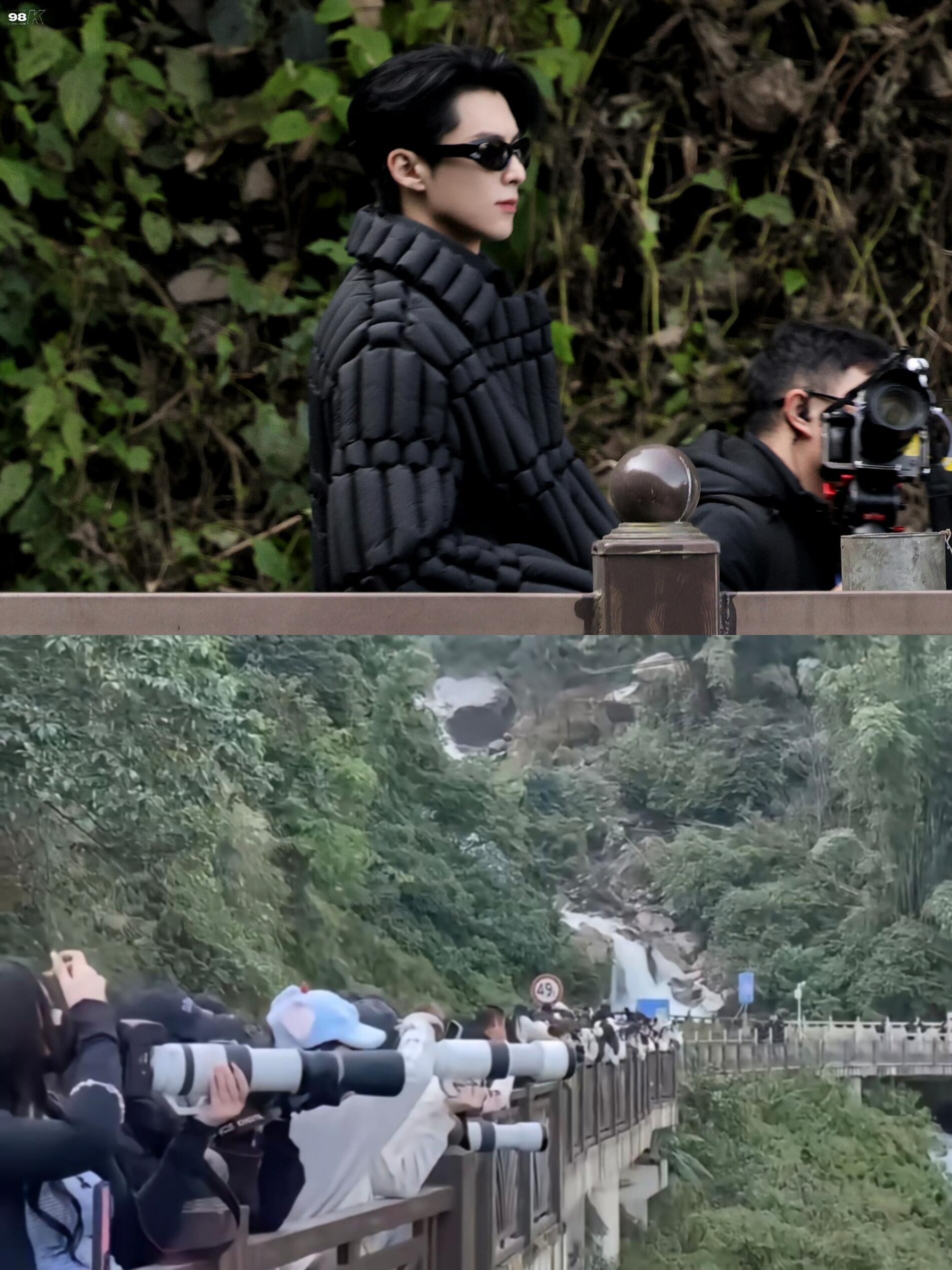 王鹤棣站姐神图离超级远还能拍到太牛了