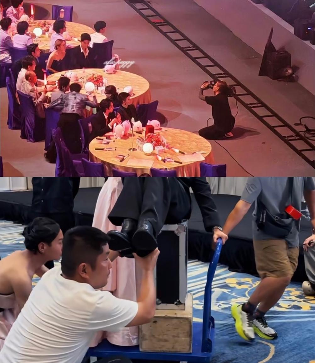 晚会上除了光鲜亮丽的明星们，
这些让人唏嘘的画面也应该被看见吧，
滑跪举着摄像机