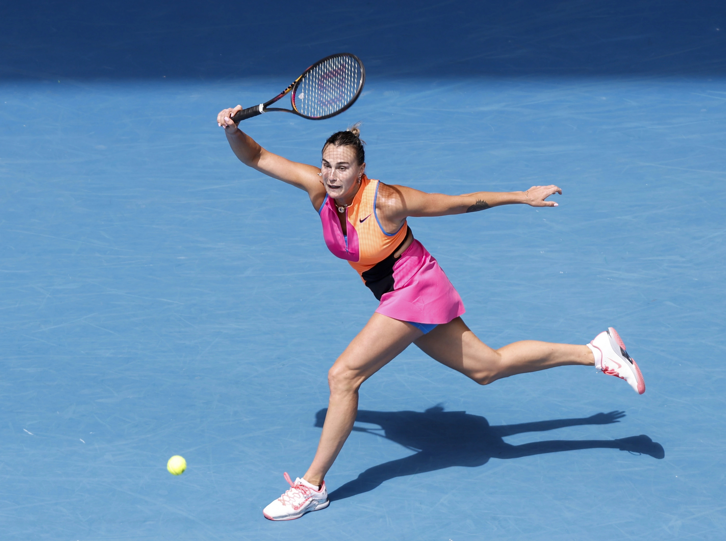 萨巴伦卡晋级澳网女单四强澳网女单1/4决赛，头号种子萨巴伦卡直落两盘6-3、6-