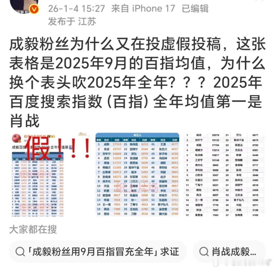 成毅粉丝做假表被打假了建议一些yxh接红稿前先确认清楚，不然脸疼的是自己
