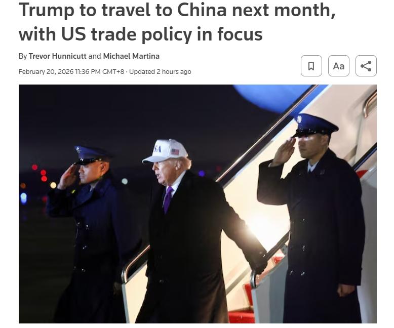 【特朗普拟于下月底访华，期待超越上次“阅兵仪式”】据英路透社20日报道，白宫官员