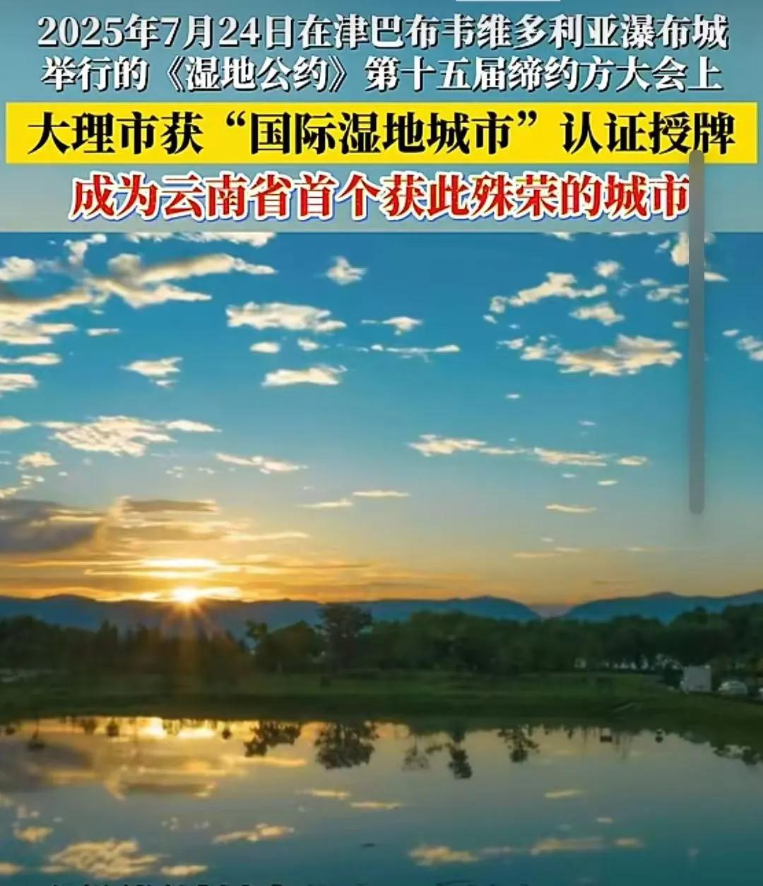 大理市又增一块国际品牌，成为云南首家，实现了云南省在该领域的零突破！