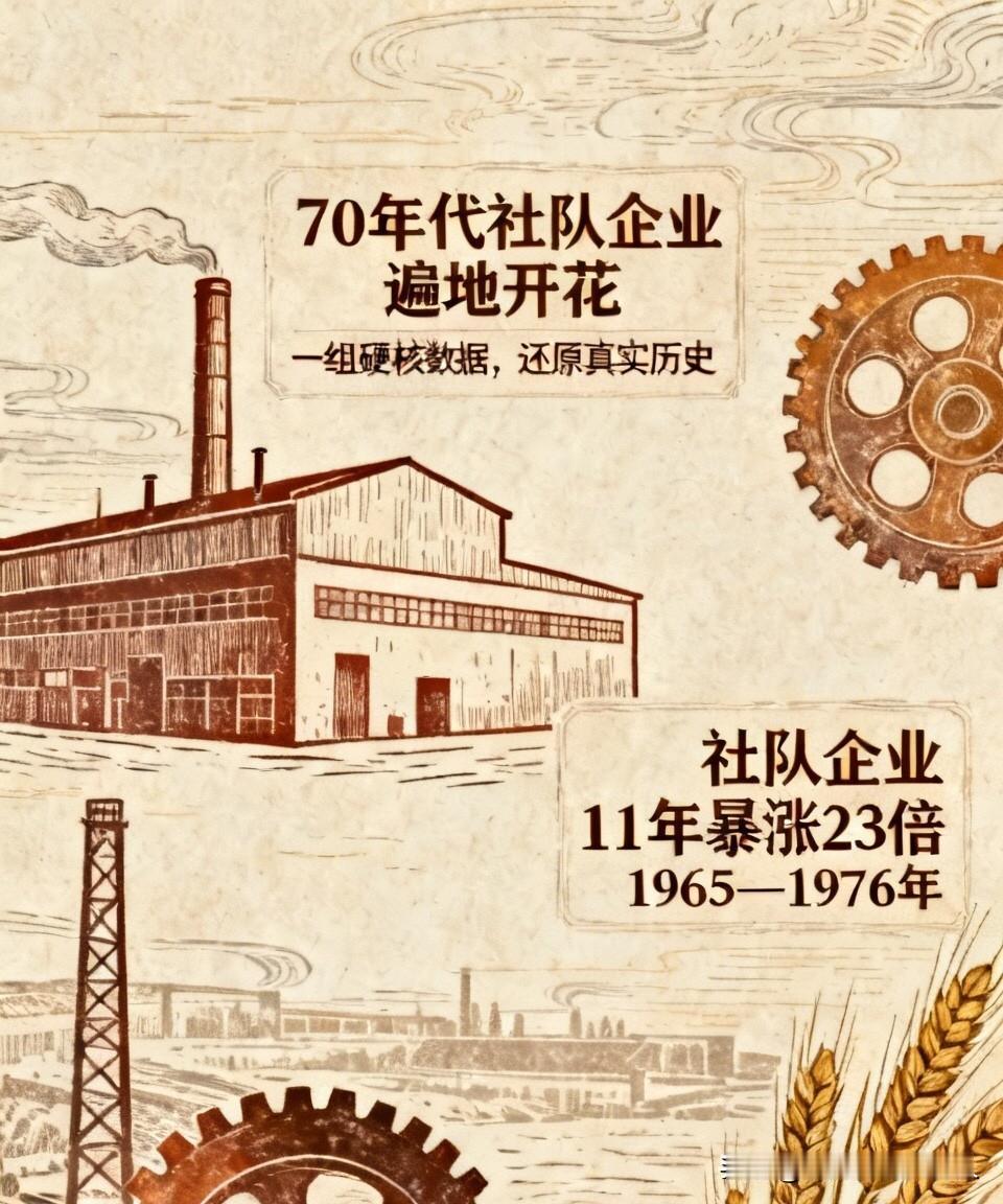 70年代社队企业遍地开花，绝非小打小闹！一组硬核数据，还原真实历史

总有人抹黑