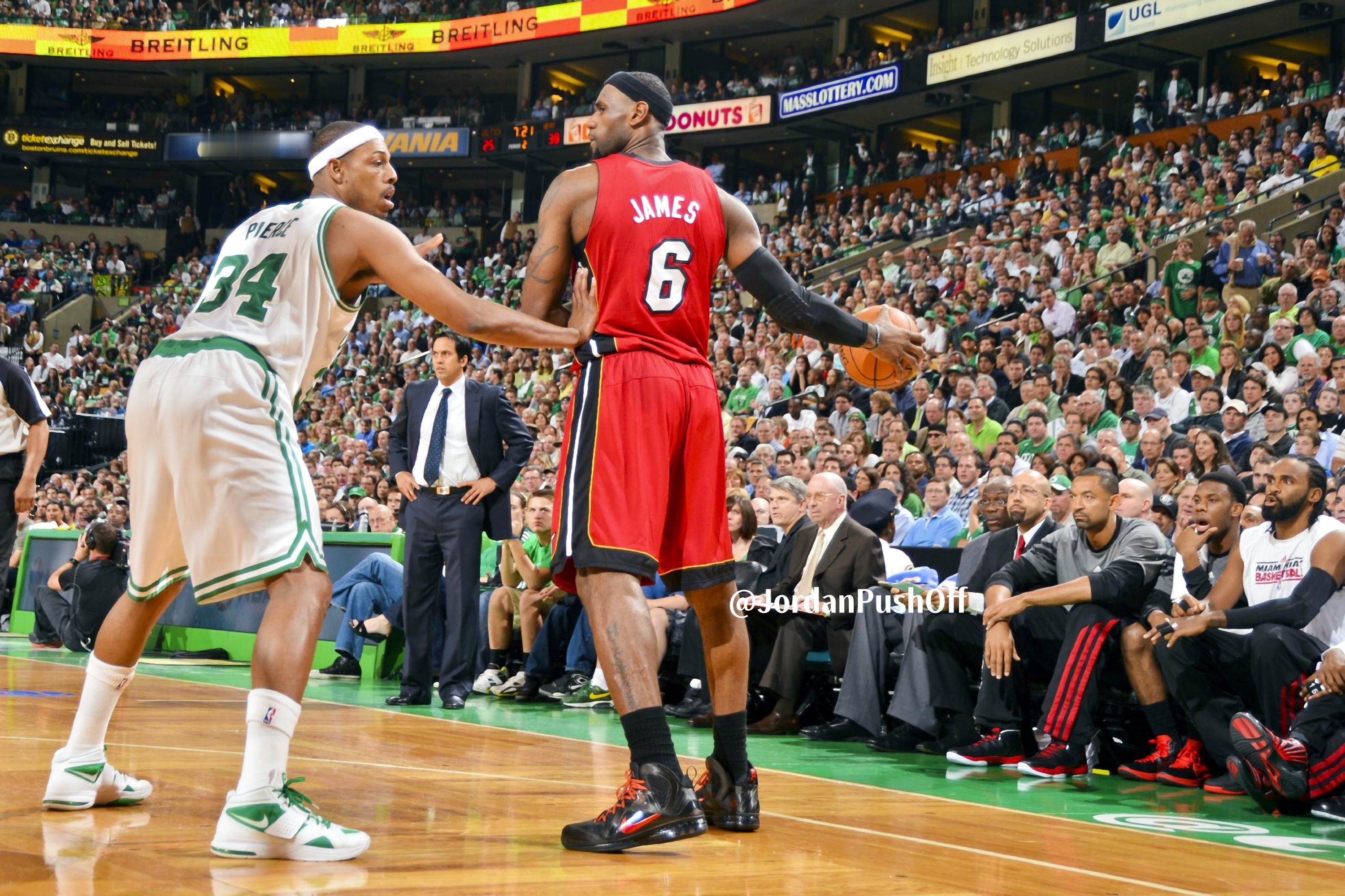 Paul Pierce Vs. LeBron James 2012nba詹姆斯保