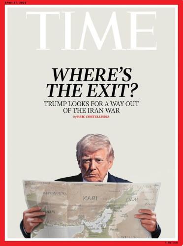 【“出口在哪里？” 《时代》杂志发布了一张封面照片，照片中特朗普正在询问如何结束