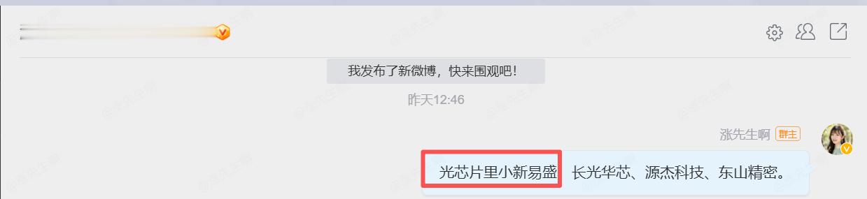 我们昨天首次普及的小新易盛，今天集体大涨！ 
