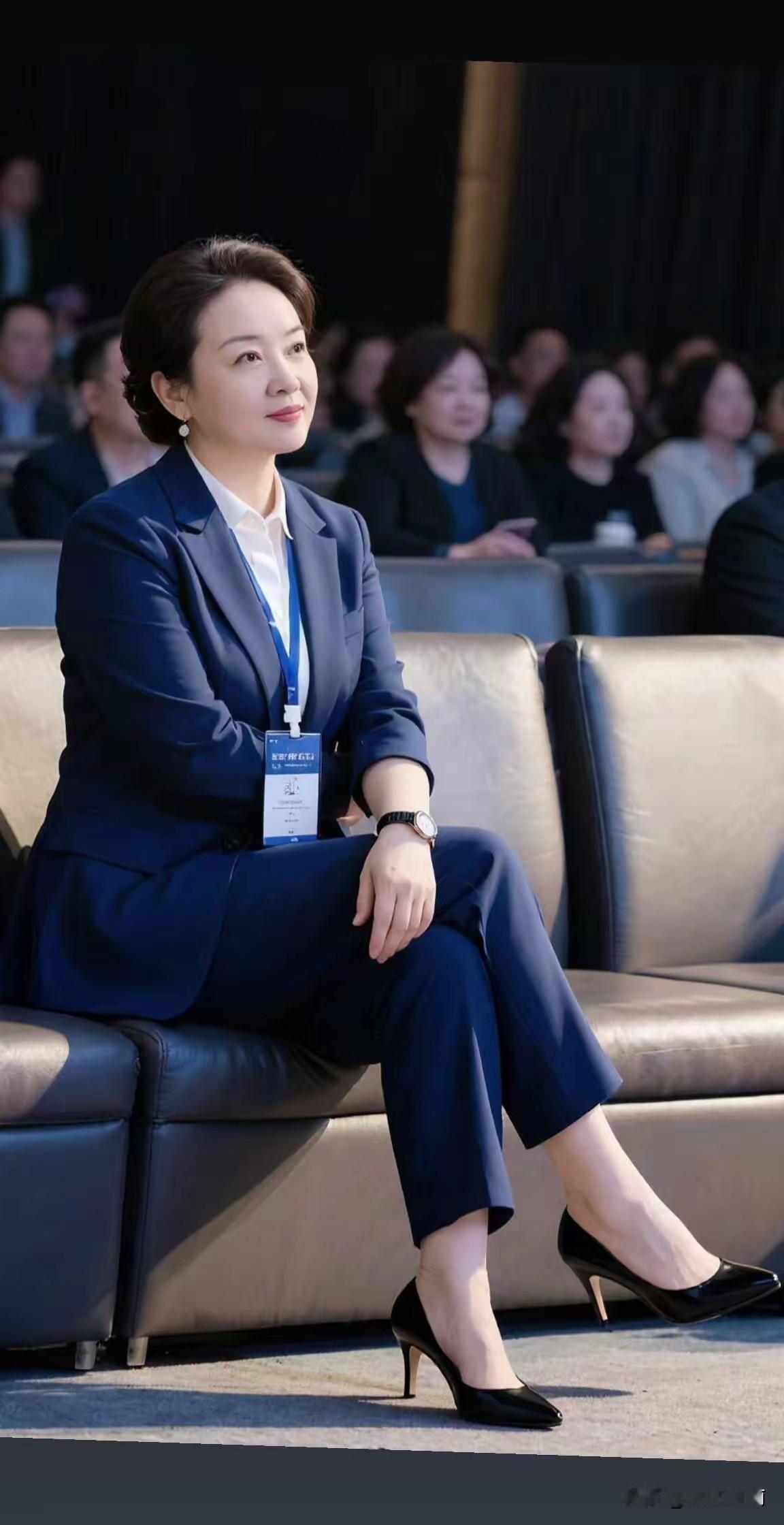 职场精英风范，优雅坐谈会场